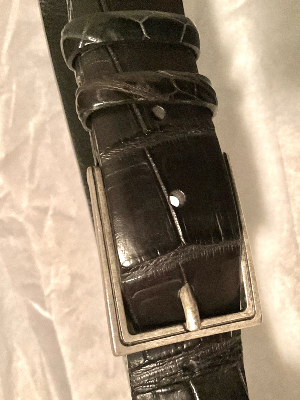 Canali genuine crocodile belt